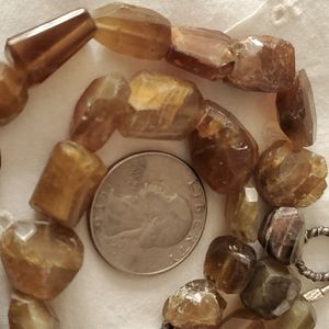Vintage Citrine Stone Necklace